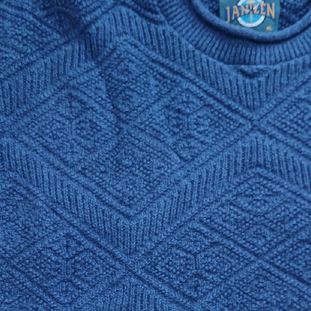 Navy Blue Men's Sweater XL (Jantzen) - Picture 8 of 8